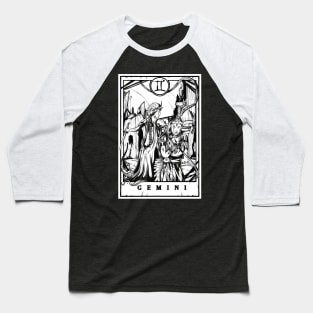 Gemini Zodiac Tarot Baseball T-Shirt